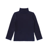 Little Girls Cotton Long Sleeve Basic Turtleneck T-Shirt