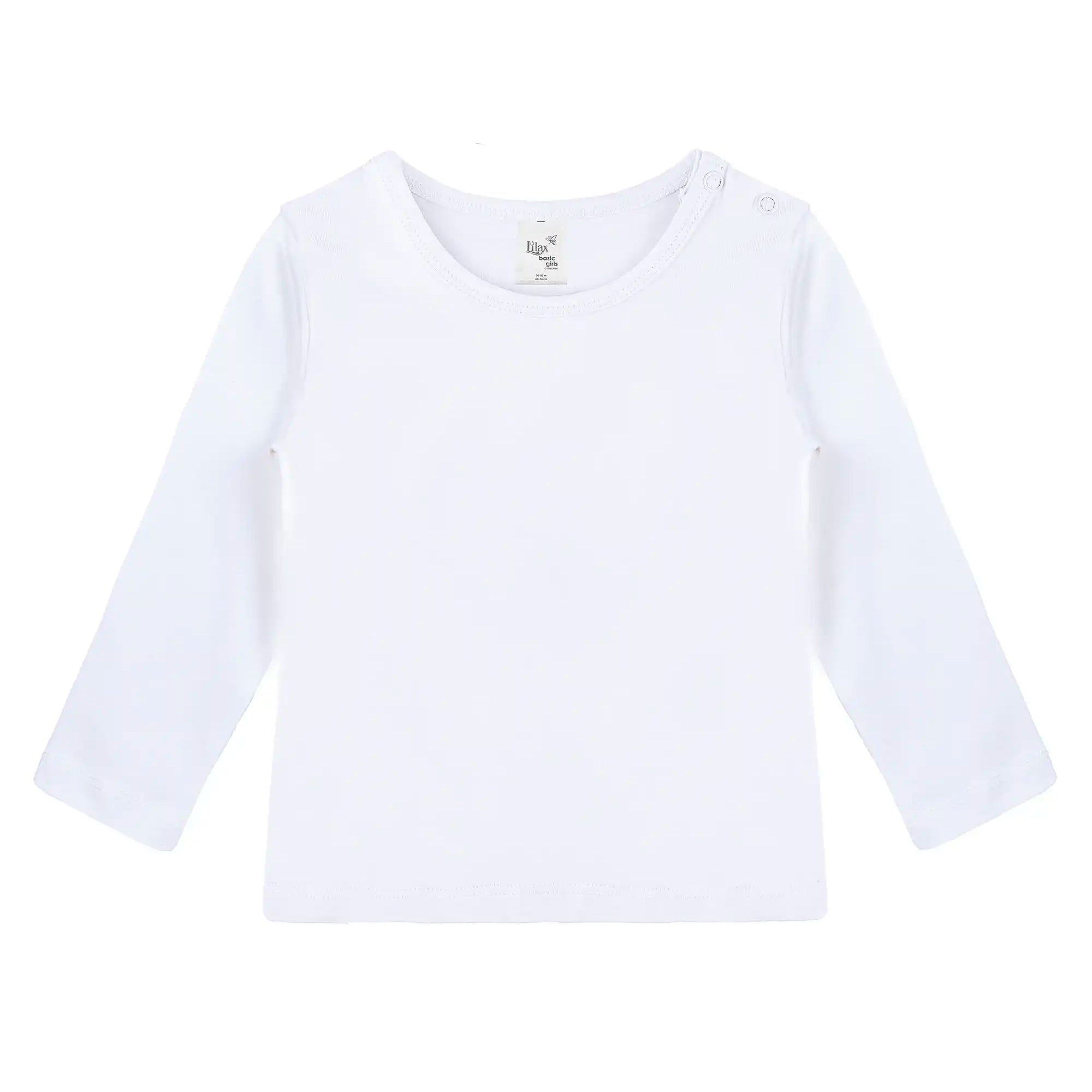 Baby Girls' Basic Long Sleeve Round Neck T-Shirt