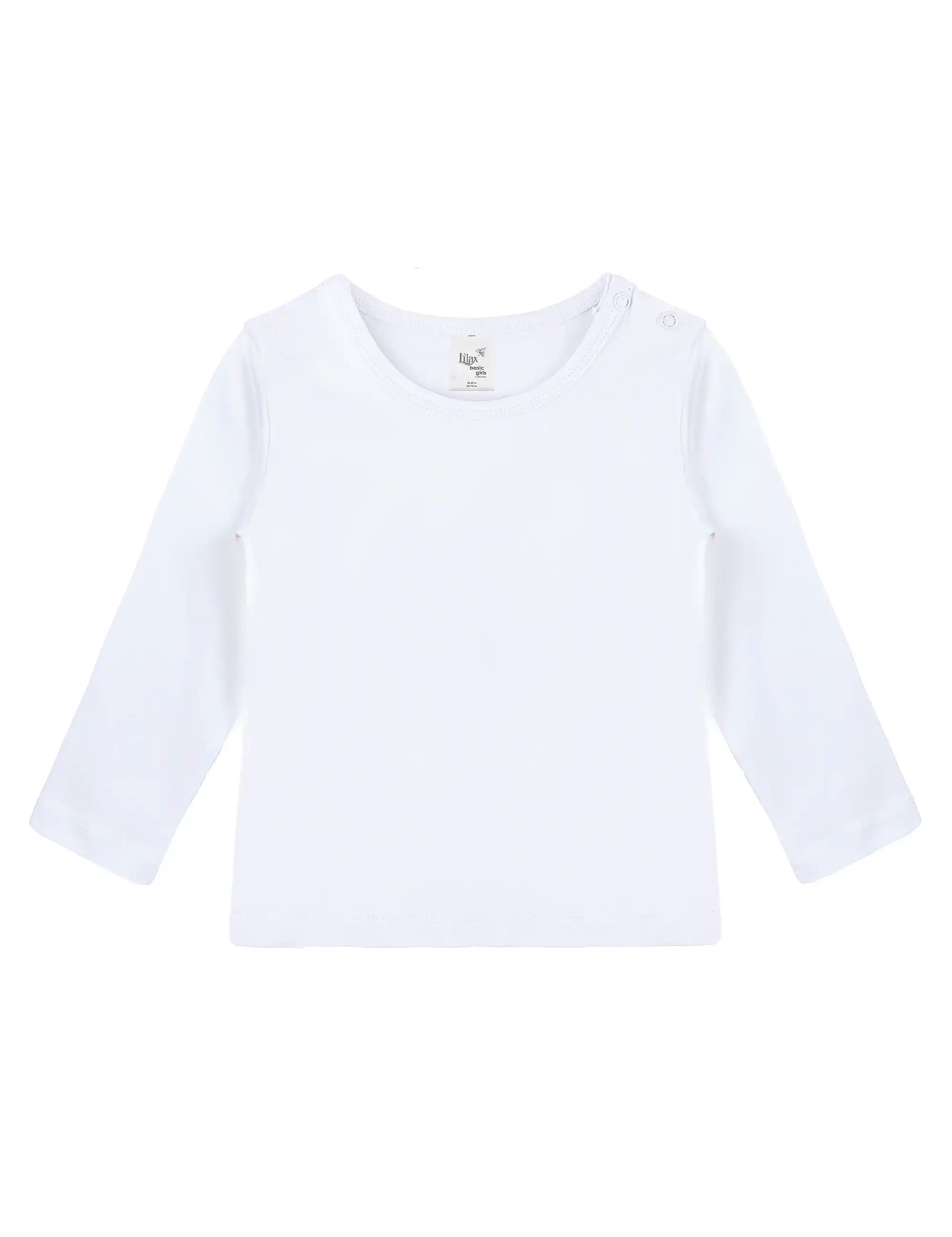 Baby Girls' Basic Long Sleeve Round Neck T-Shirt