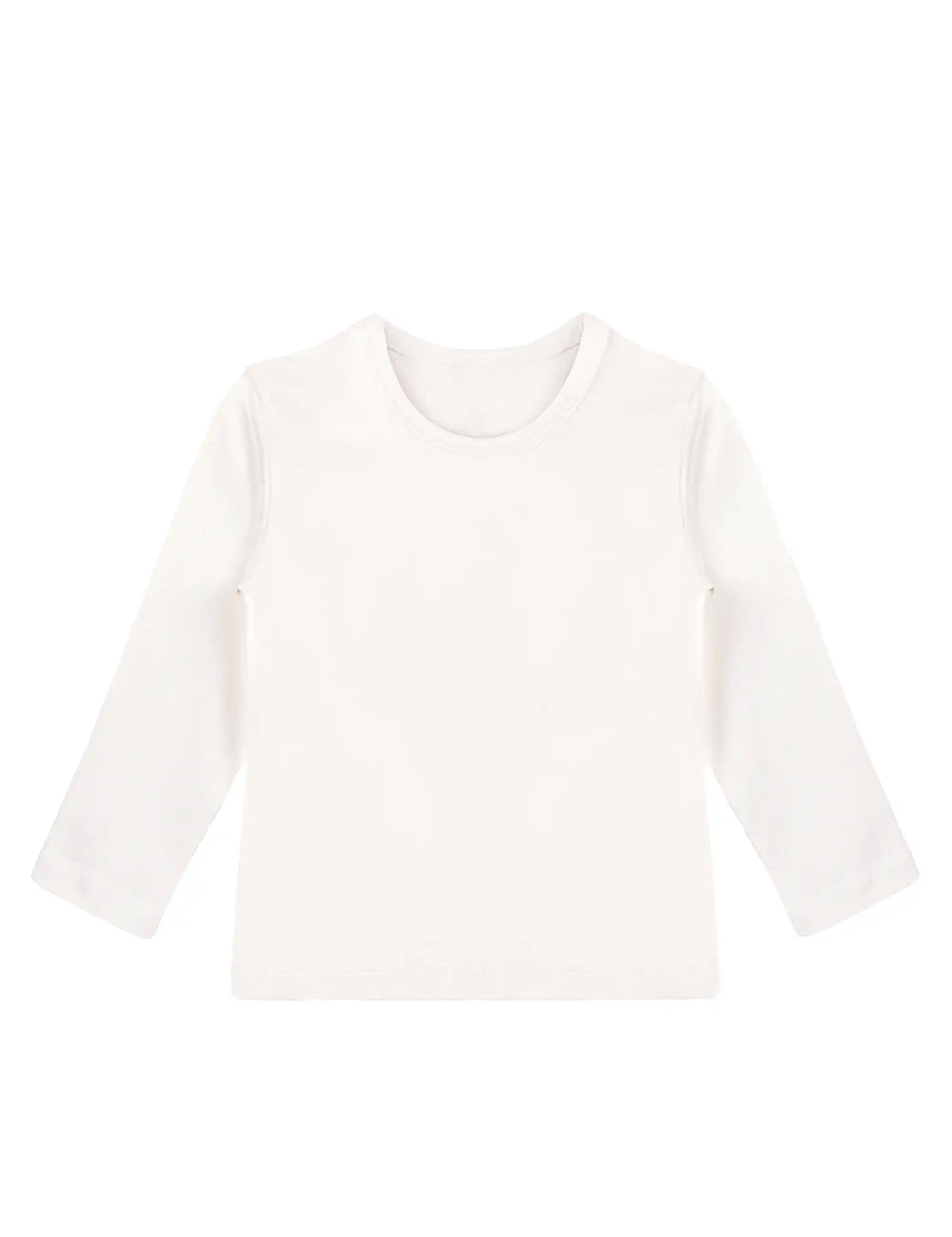 Little Girls Cotton Long Sleeve Basic Crewneck T-Shirt