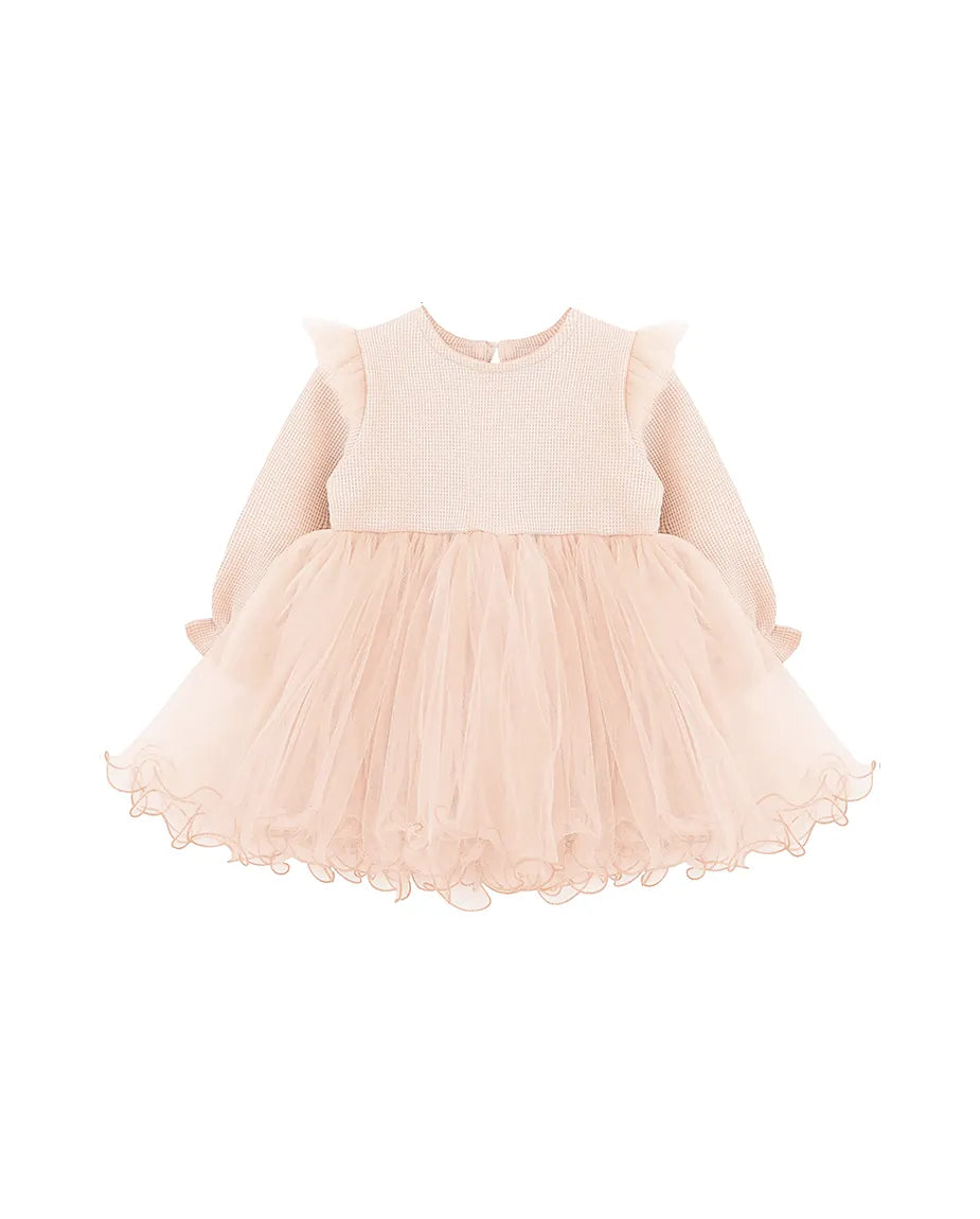 Girl Butterfly Wing Long Sleeve Tulle Party Princess Dress