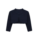 Baby Girls' Long Sleeve Knit Button Closure Bolero Shrug