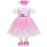 Baby Girl Lace Princess 4 Piece Deluxe Set