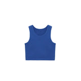Girls' Double Lined Sleeveless Basic Crop Tank Top