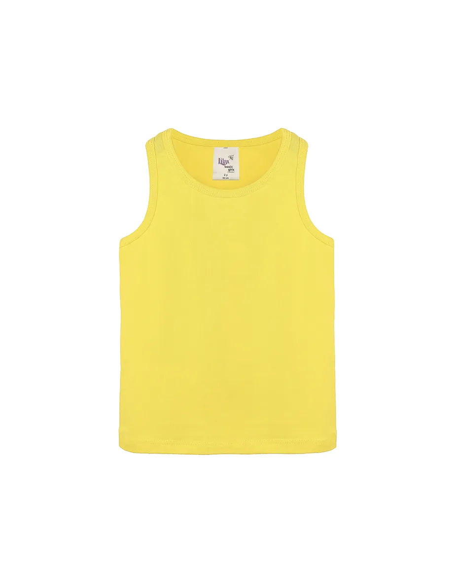 Girls' Soft Solid Cotton Blend Racerback Tank Top / 8 to 10 Years