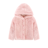 Girl Button Down Hooded Cardigan Jacket