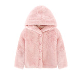 Girl Button Down Hooded Cardigan Jacket