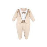 Baby Boy Bow-Tied Tuxedo Footie