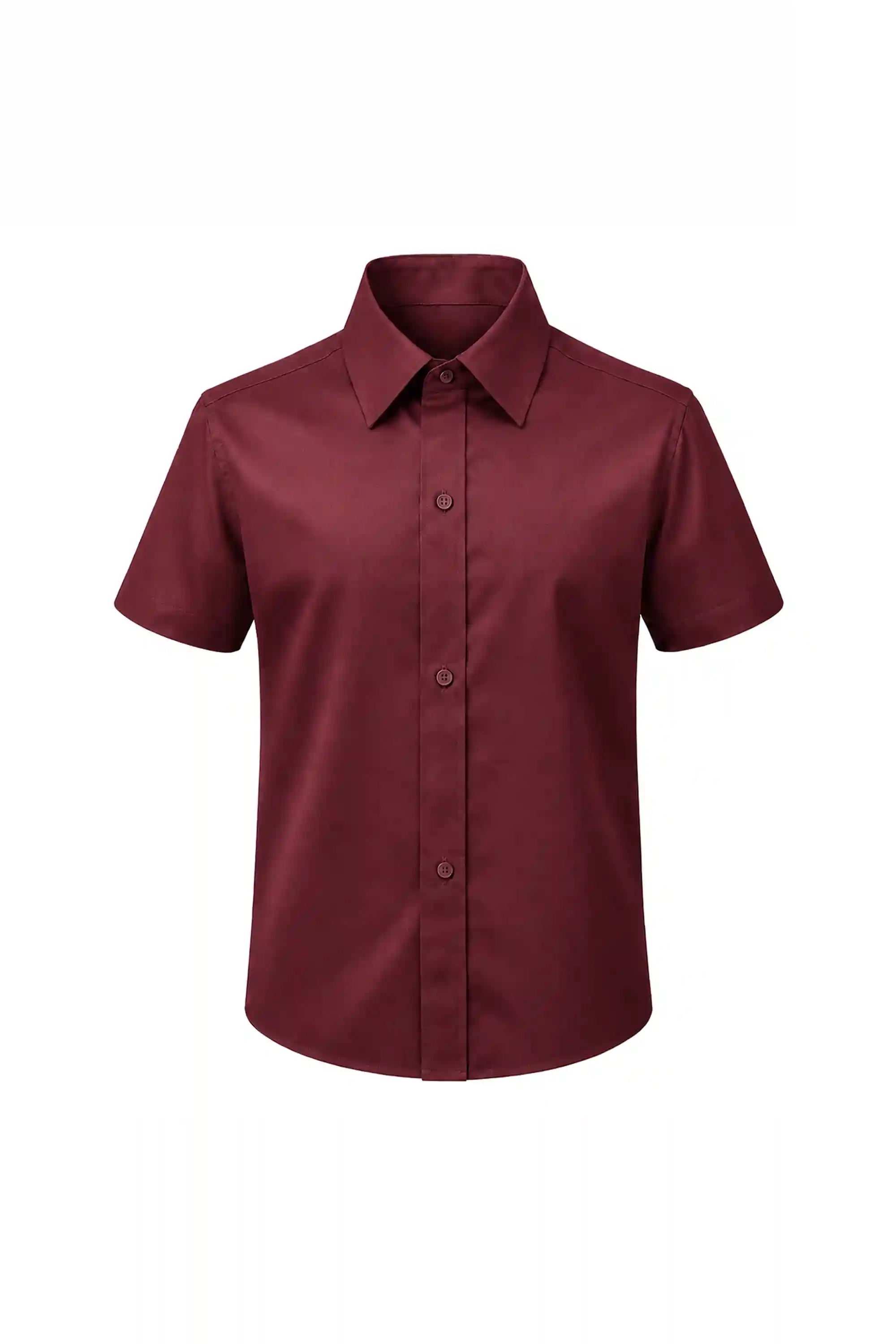Lilax Boys Classic Short Sleeve Button Down Casual Solid Dress Shirt