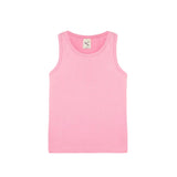 Girls' Soft Solid Cotton Blend Racerback Tank Top