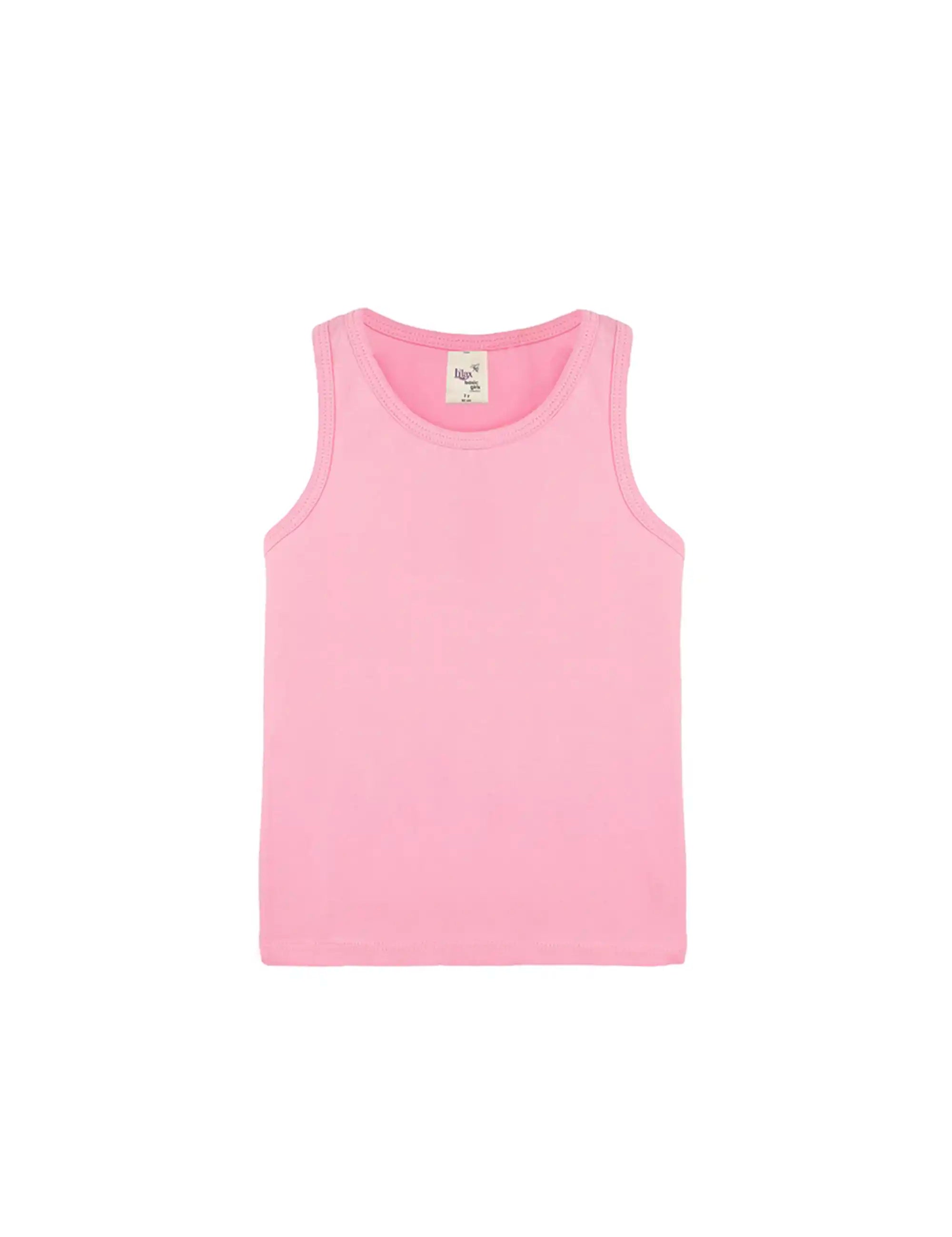 Girls' Soft Solid Cotton Blend Racerback Tank Top