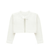 Baby Girls' Long Sleeve Bowknot Closure Bolero Cardigan
