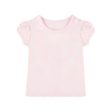 Baby Girls' Basic T-Shirt Short Sleeve Crewneck Tee