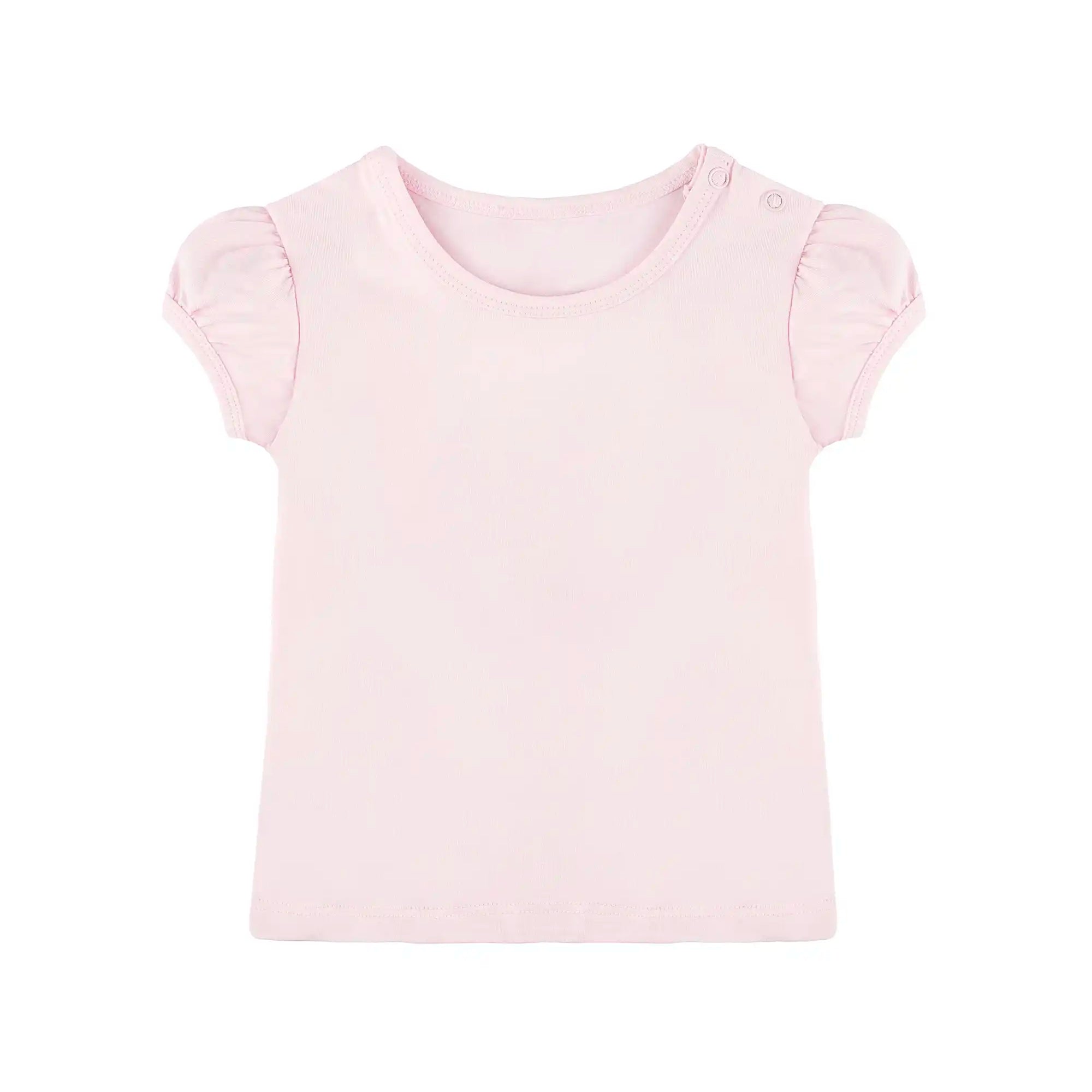 Baby Girls' Basic T-Shirt Short Sleeve Crewneck Tee