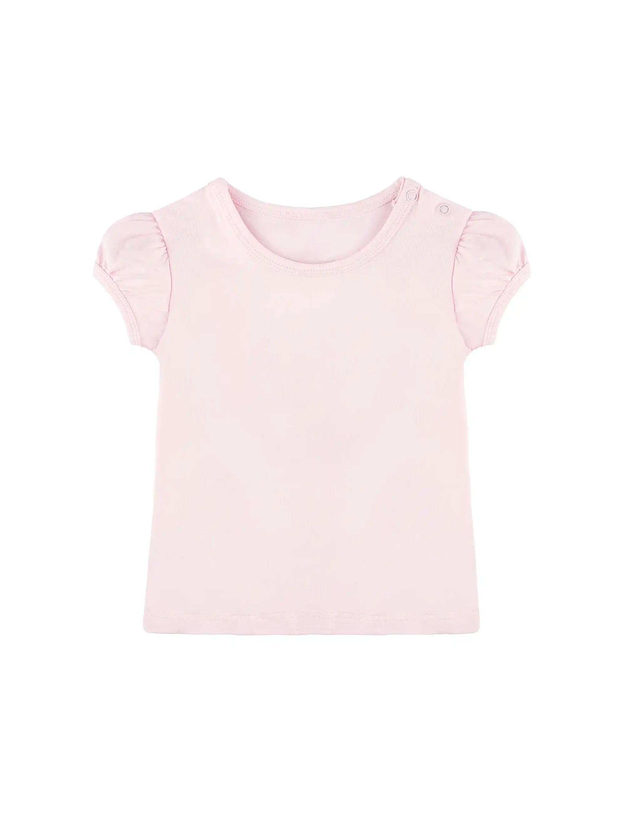 Baby Girls' Basic T-Shirt Short Sleeve Crewneck Tee