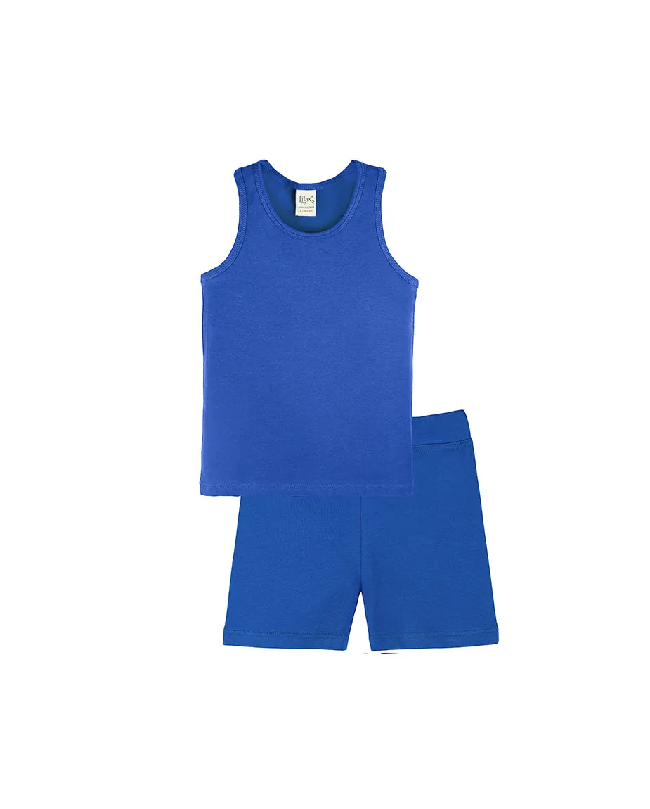 Toddler Cotton Basic Racerback Tank Top & Short Set