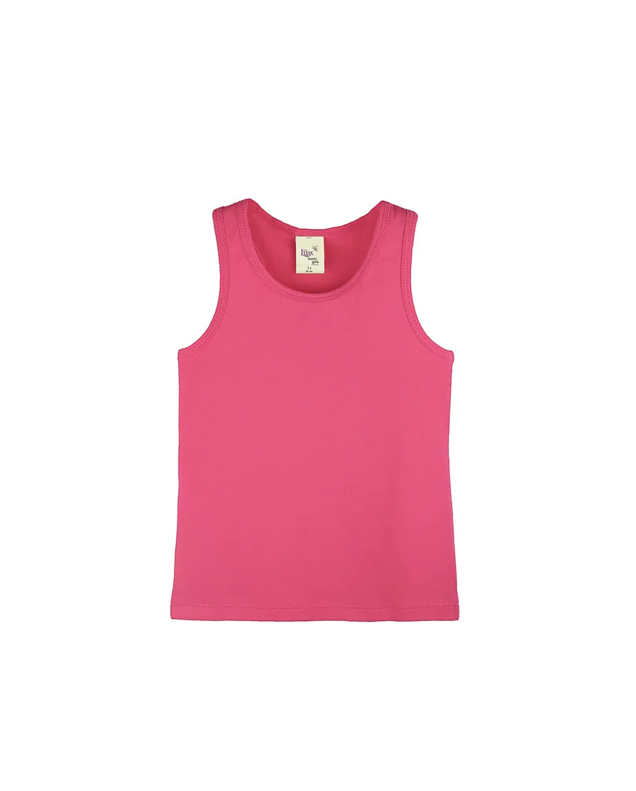 Little Girls Cotton Basic Racerback Tanktop