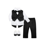Newborn 4-Piece Tuxedo Suit Set