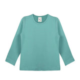 Little Girls Cotton Long Sleeve Basic Crewneck T-Shirt