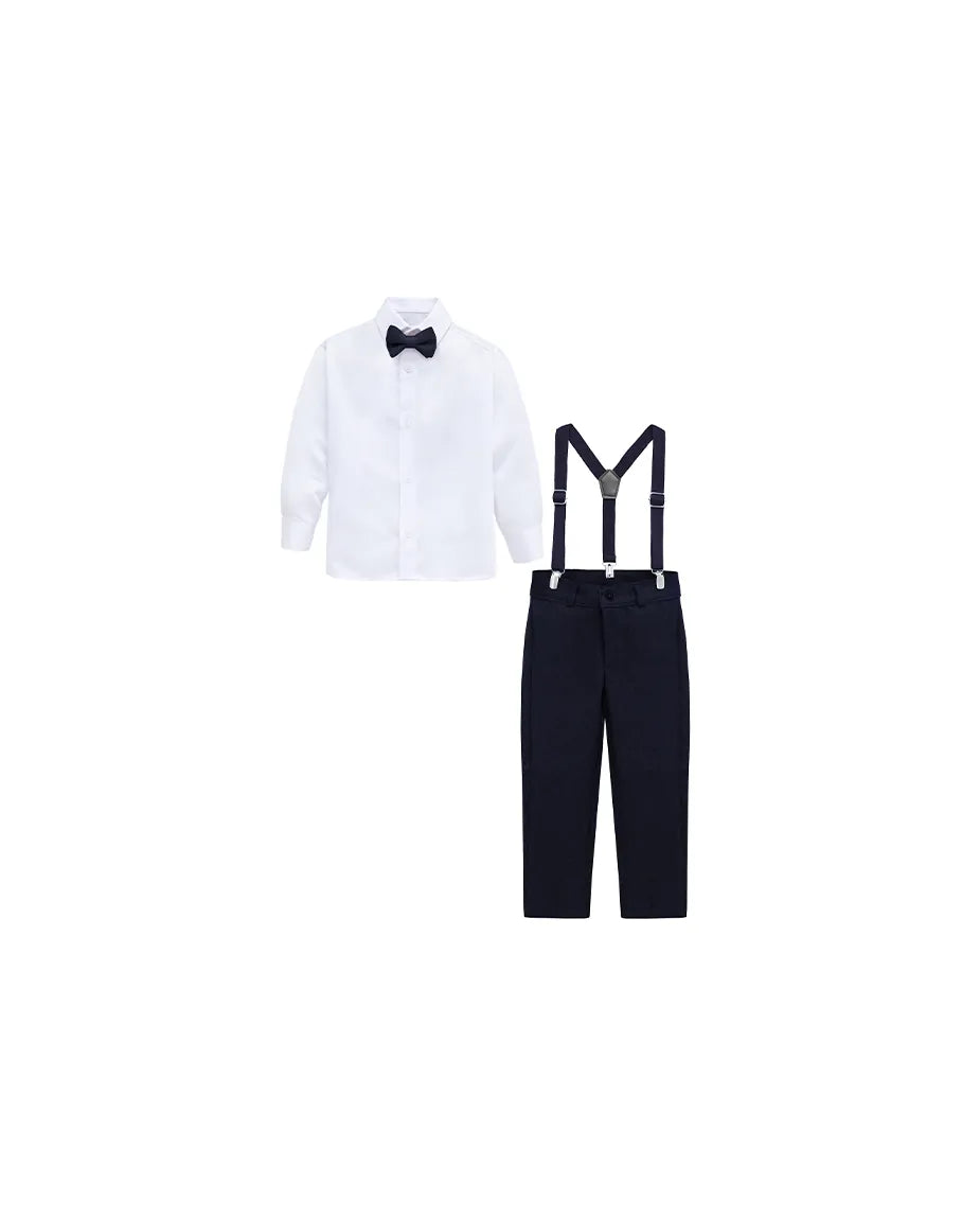 Boys Formal Slim Fit 4 Piece Pant Set