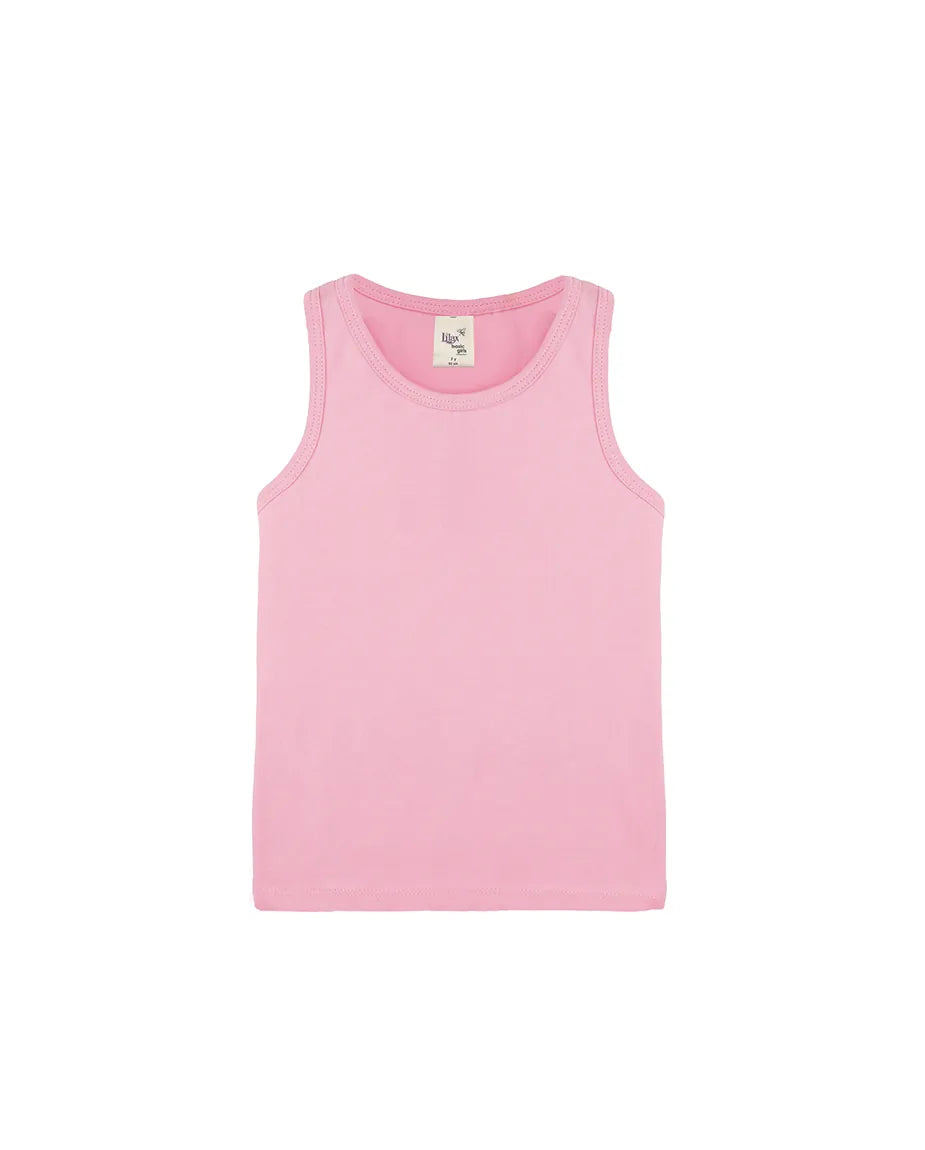Little Girls Cotton Basic Racerback Tanktop