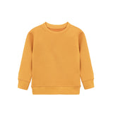 Boys Basic Crewneck Long Sleeve Cotton Sweatshirt