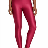Girls Shiny High Waisted Leggings – Dance & Gymnastics Stretch Tights