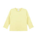 Little Girls Cotton Long Sleeve Basic Crewneck T-Shirt