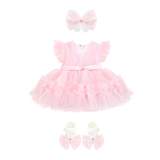 Baby 3-Piece Ruffle Tulle Dress Set