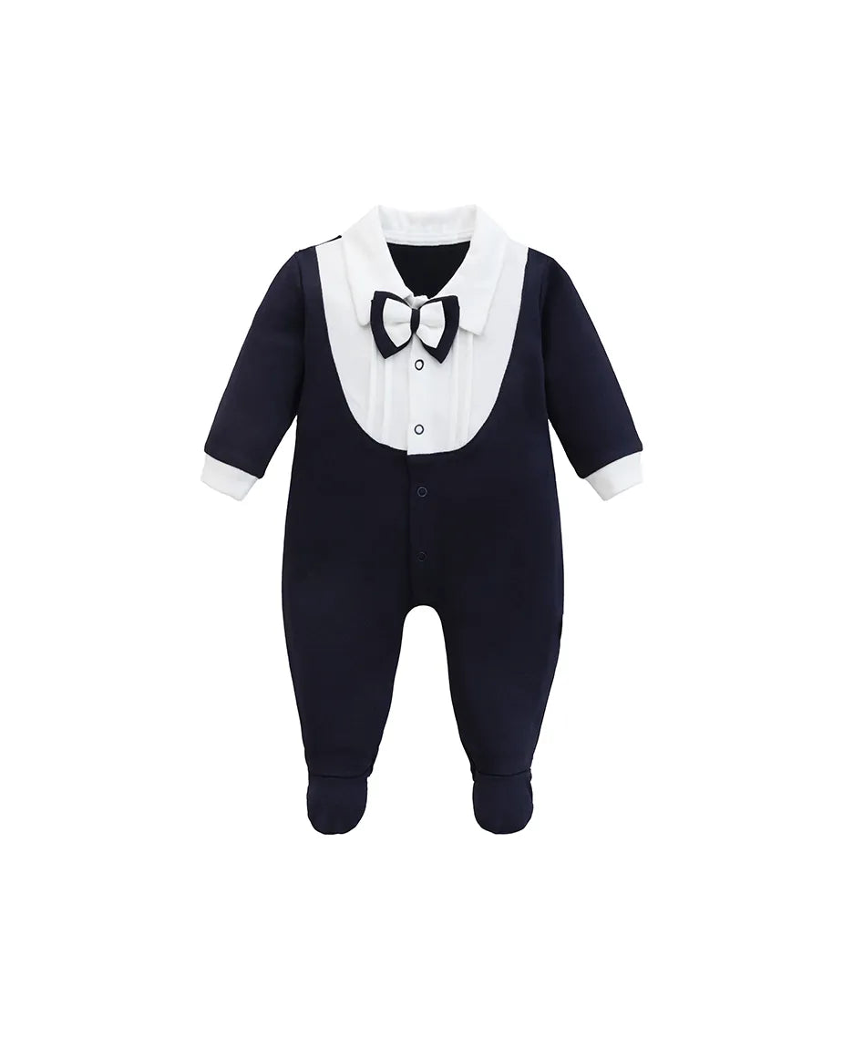 Baby Boy Gentleman Tuxedo Footie