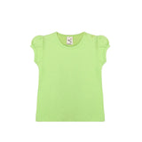 Baby Cotton Puff Sleeve Basic Crewneck T-Shirt
