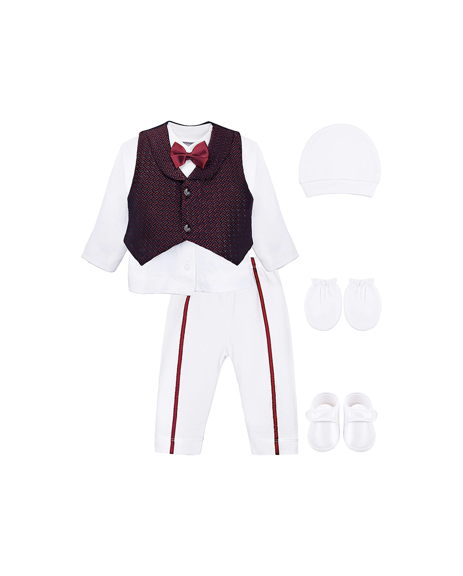Newborn Baby 6-Piece Cotton Suit Set