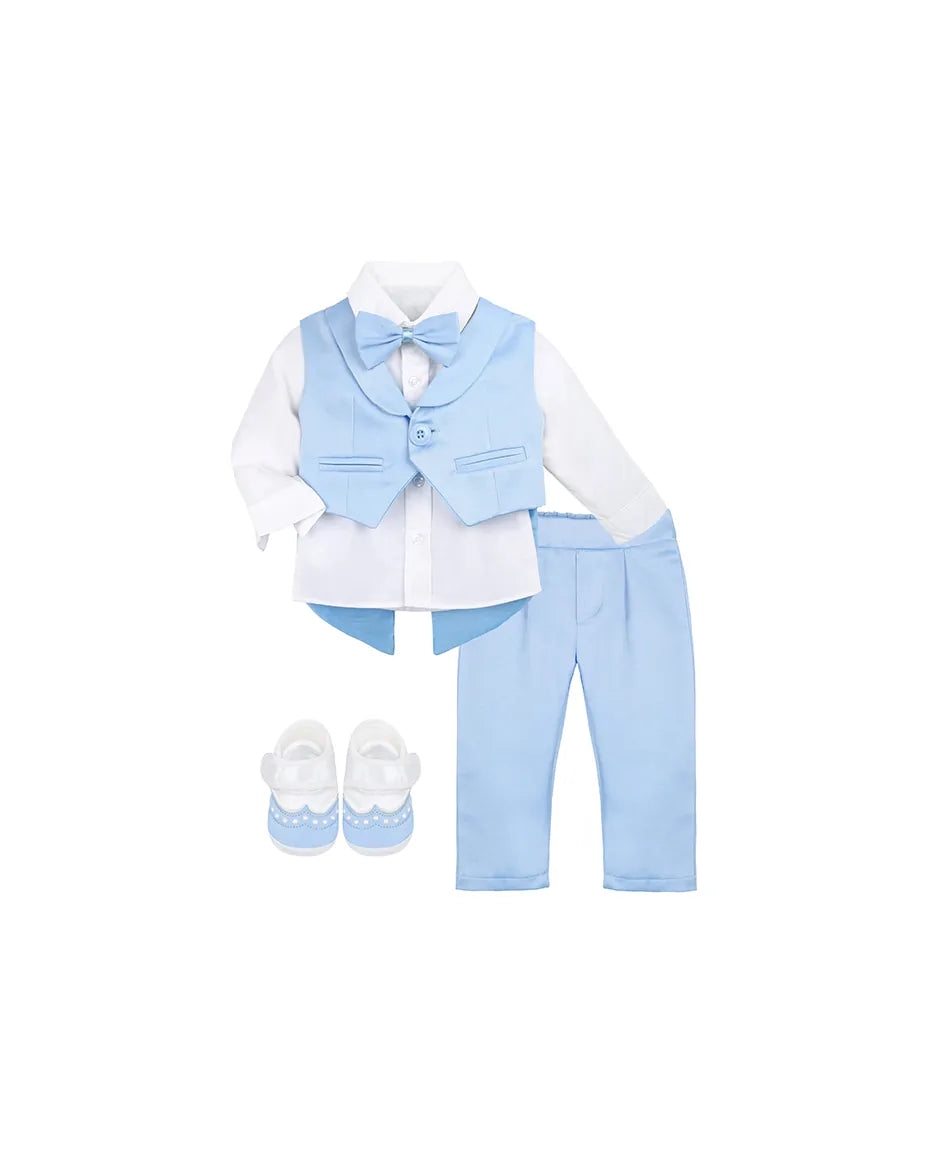 Newborn 4-Piece Tuxedo Suit Set