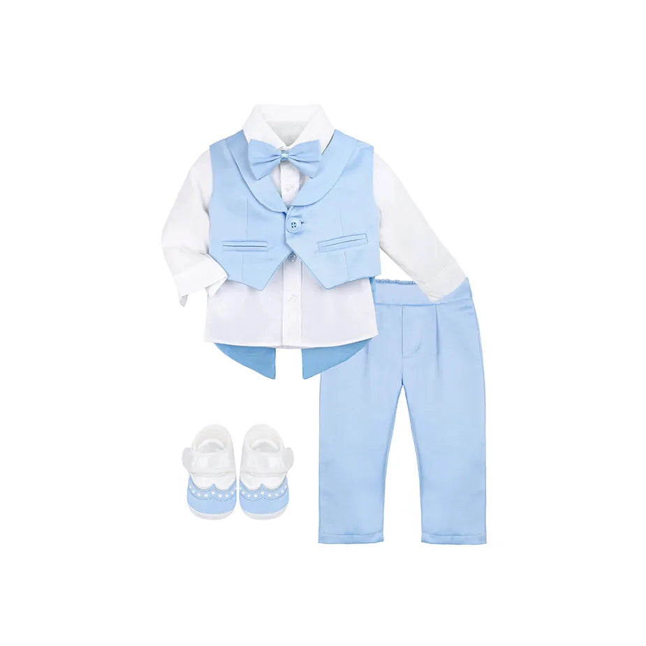 Newborn 4-Piece Tuxedo Suit Set