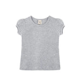 Baby Cotton Puff Sleeve Basic Crewneck T-Shirt