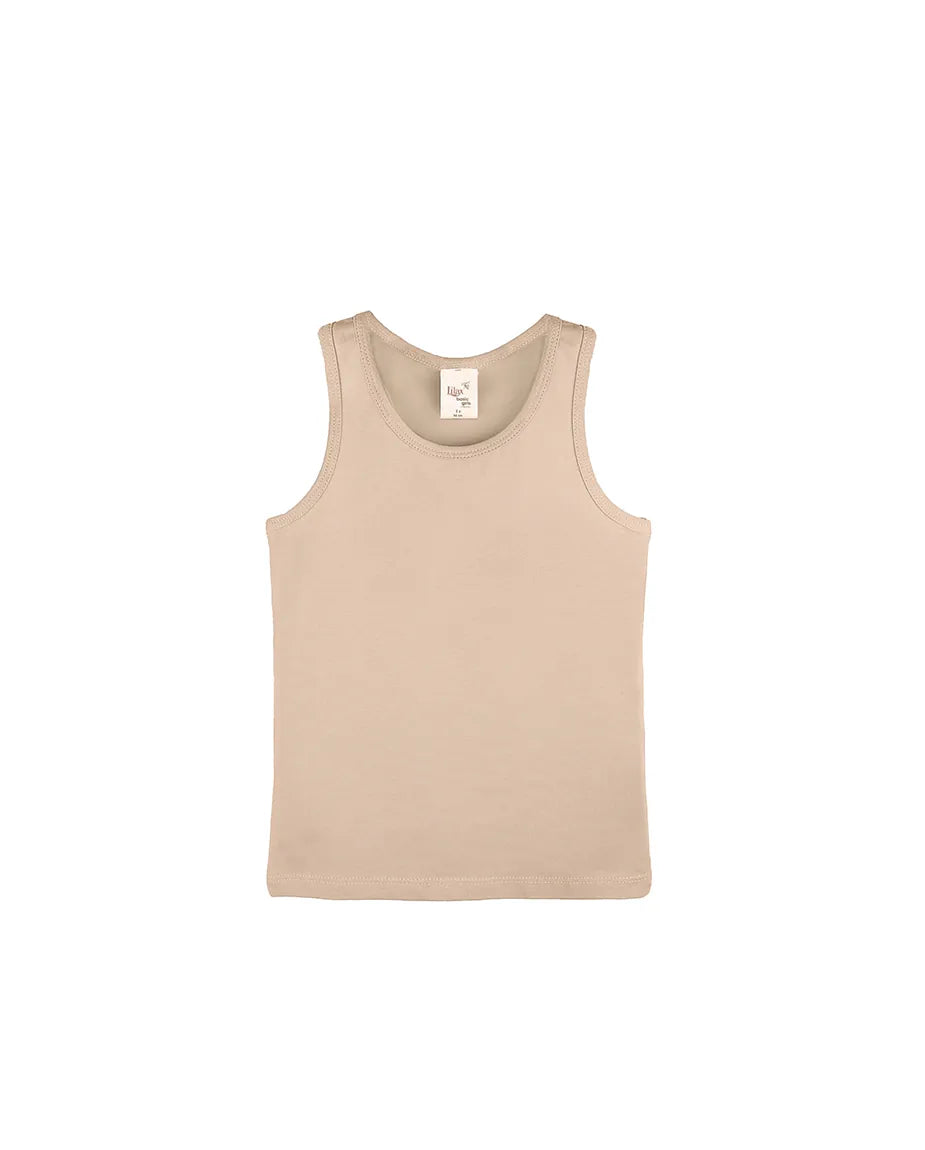 Little Girls Cotton Basic Racerback Tanktop