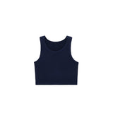 Girls' Double Lined Sleeveless Basic Crop Tank Top