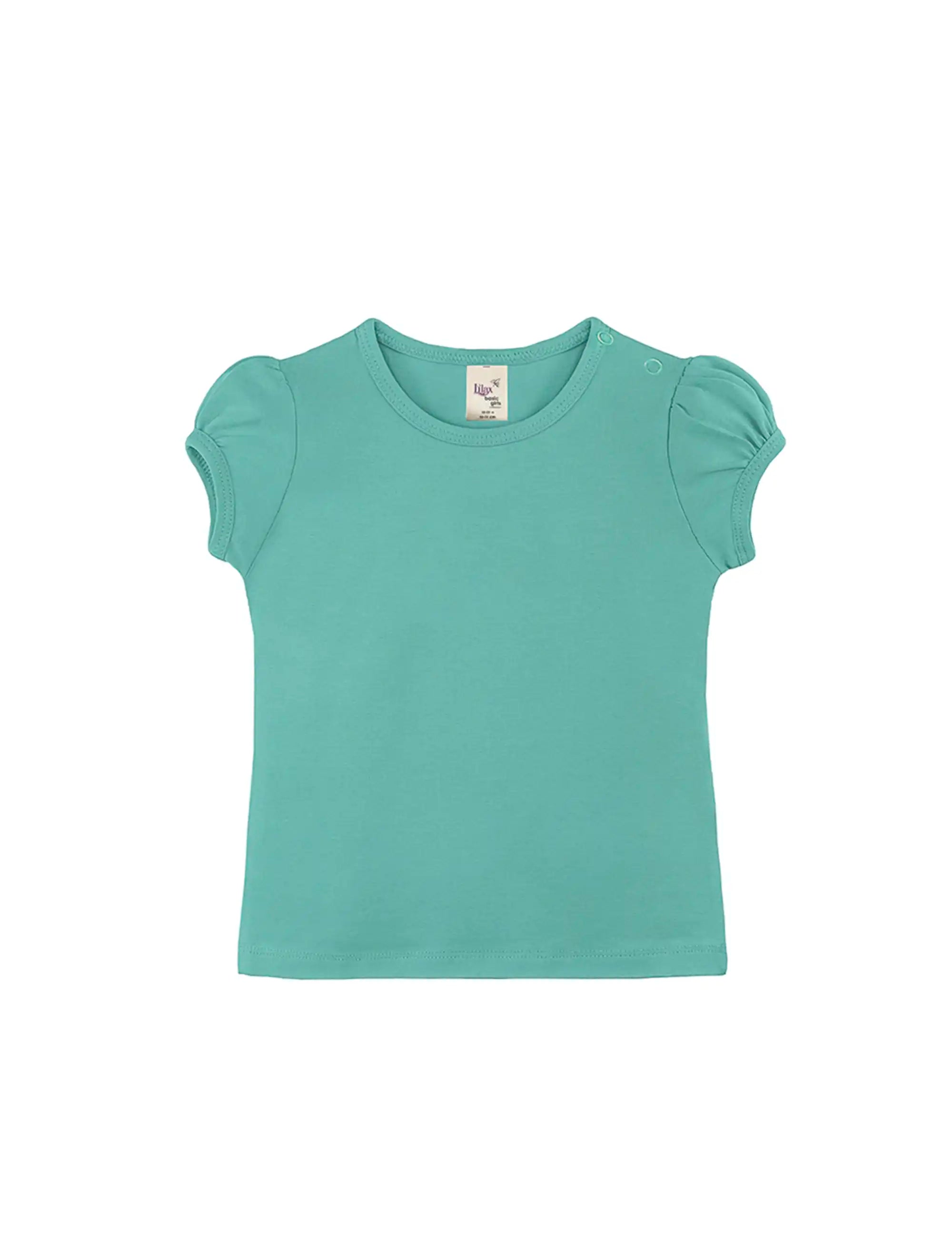Baby Girls' Basic T-Shirt Short Sleeve Crewneck Tee