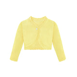 Girls' Bolero Cardigan Shrug Knit Long Sleeve Button Closure