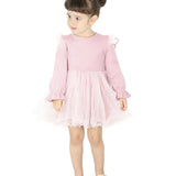 Girl Butterfly Wing Long Sleeve Tulle Party Princess Dress