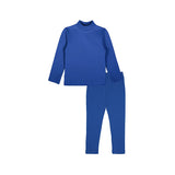 Big Girls Cotton Basic Mock-Neck Shirt & Leggings Set