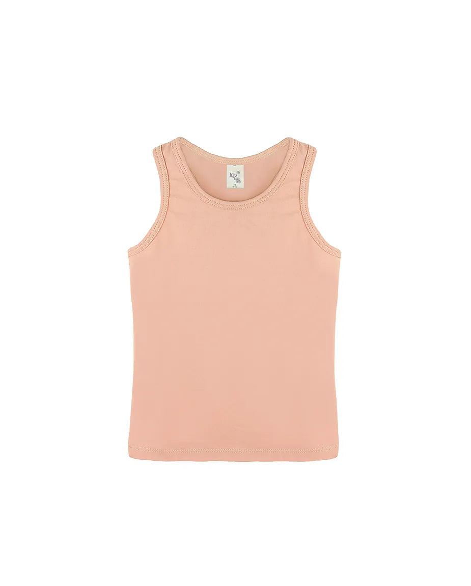 Girls' Soft Solid Cotton Blend Racerback Tank Top / 8 to 10 Years