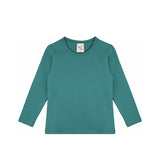 Little Girls Cotton Long Sleeve Basic Crewneck T-Shirt