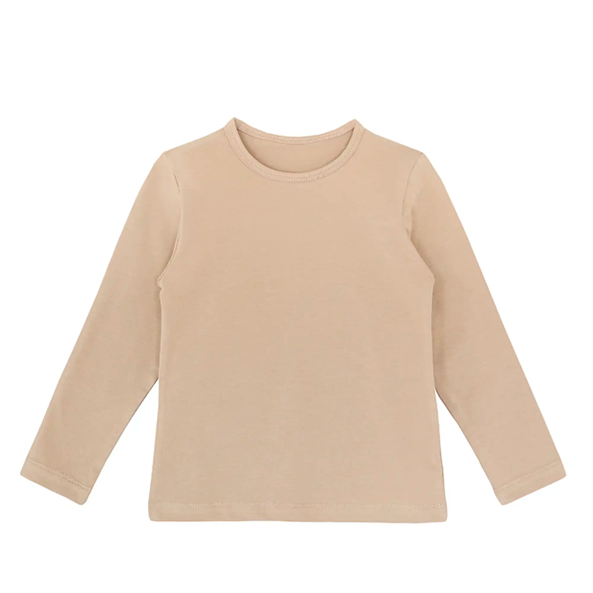 Lilax Girls' Basic Long Sleeve Round Neck Cotton T-Shirt