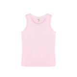 Girls' Soft Solid Cotton Blend Racerback Tank Top