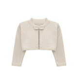 Baby Girls' Long Sleeve Bowknot Closure Bolero Cardigan