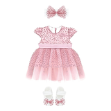 Baby Sparkling Polka Dot Tulle Dress Set