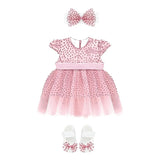 Baby Sparkling Polka Dot Tulle Dress Set