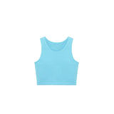 Girls' Double Lined Sleeveless Basic Crop Tank Top