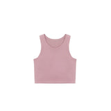 Girls' Double Lined Sleeveless Basic Crop Tank Top